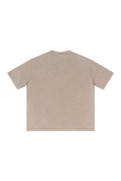 285GSM Pigment Dyed Washed Tee