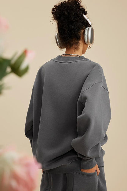 355G Washed Fleece Crew
