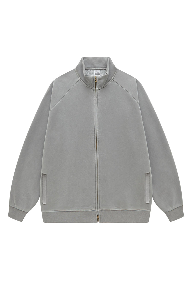 Washed Fleece Zipper Jacket