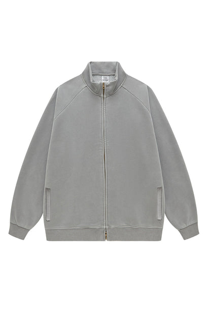 Washed Fleece Zipper Jacket