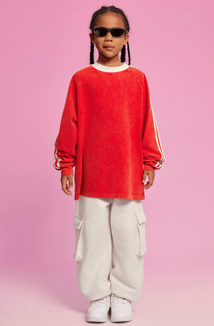 Kids Washed Stripe Crew