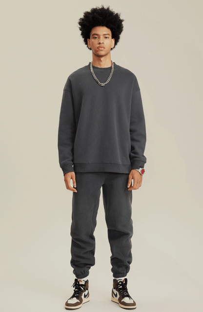 345G Fleece Solid Sweatpants