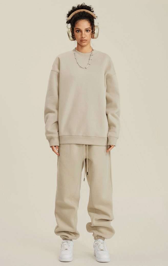 345G Fleece Solid Sweatpants