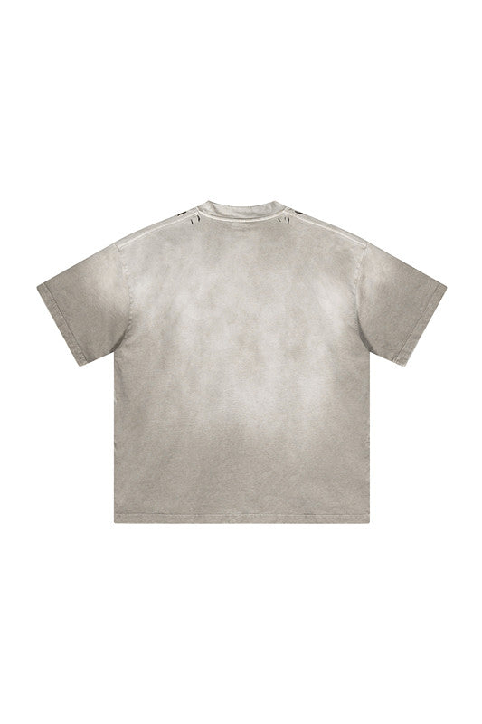 250GSM Distressed Washed Sun Fade Tee