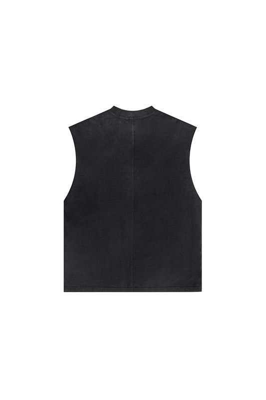250GSM Washed Out Gradient Muscle Tee