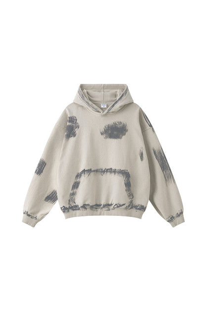 370GSM Dirty Effect Washed Out Hoodie