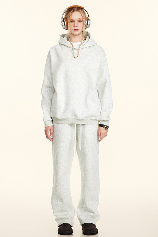 345GSM Relaxed Solid Color Fleece Sweatpants