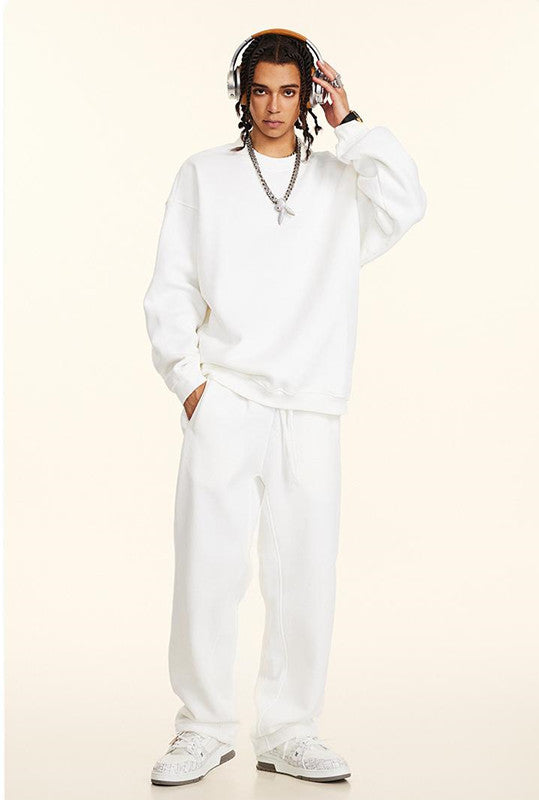 345GSM Fleece Solid Color Crew