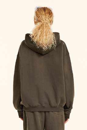 345GSM Fleece Solid Color Zipper Jacket