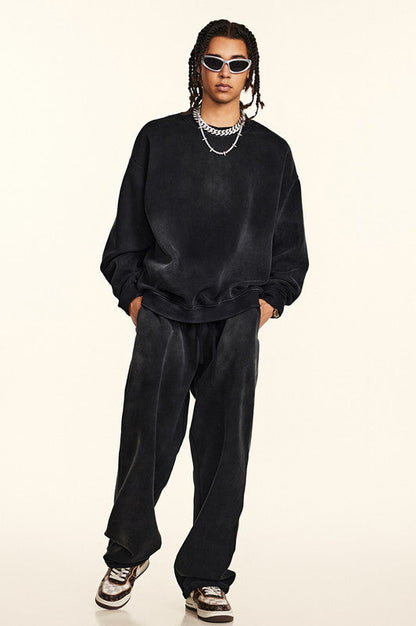 332GSM Spray Washed Fleece Crew