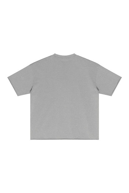 285GSM Distressed Fried Snowflakes Washed Tee
