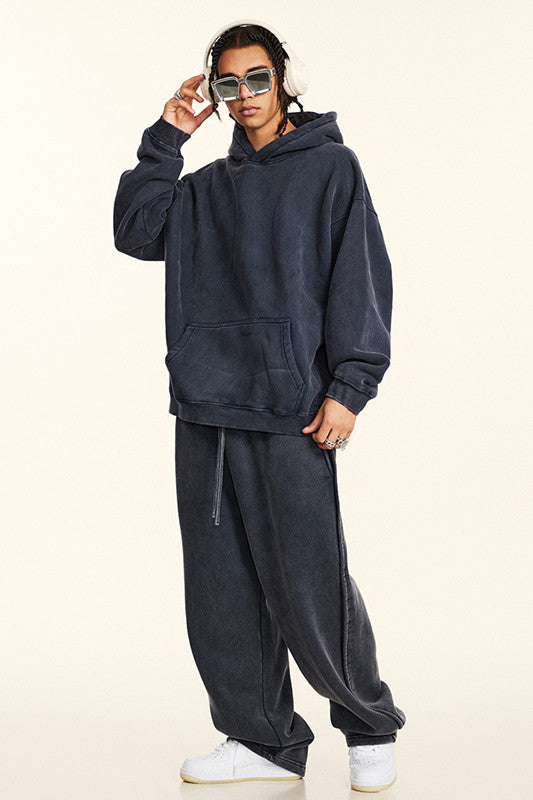 332GSM Pigment Dyed Washed Sweatpants