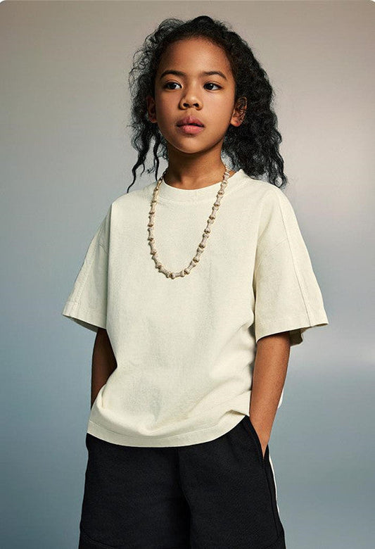 Kids 250G Side Stripe Washed Tee