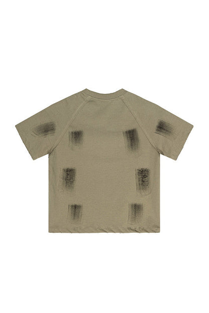 Kids 305GSM Brush Dyed Distressed Tee