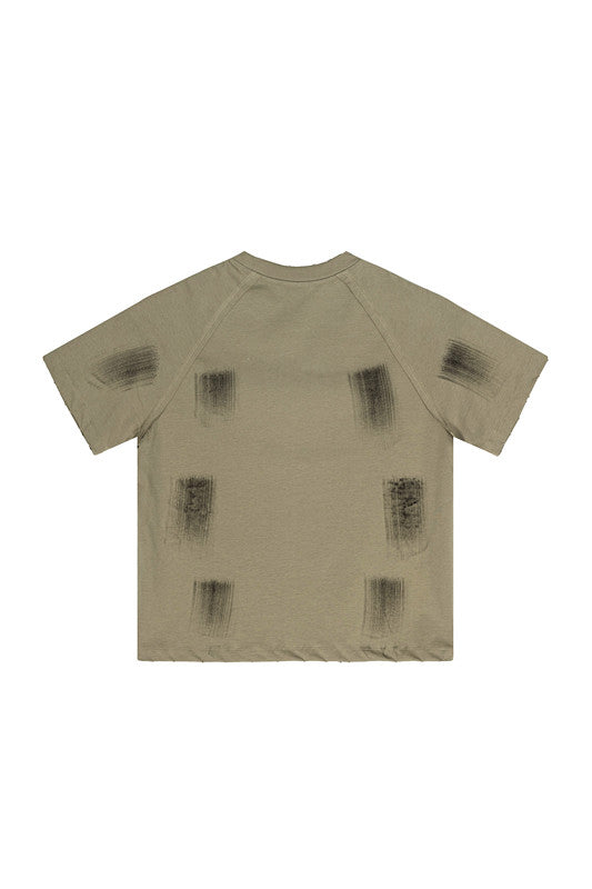 Kids 305GSM Brush Dyed Distressed Tee