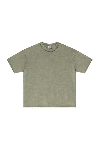 275GSM Distressed Pigment Dyed Tee
