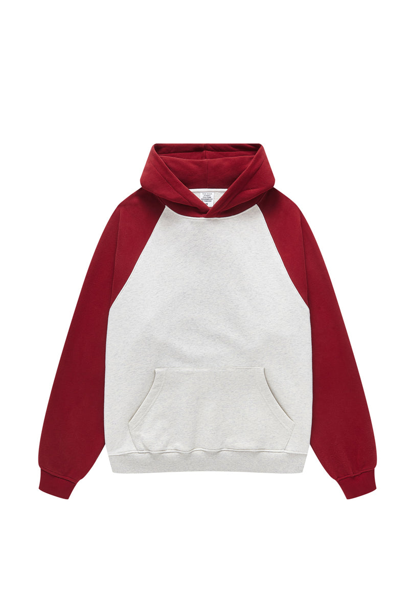 Contrast Sleeve Fleece Hoodie