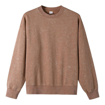 430 GSM 100% Cotton Washed Sweater Customized Sweater