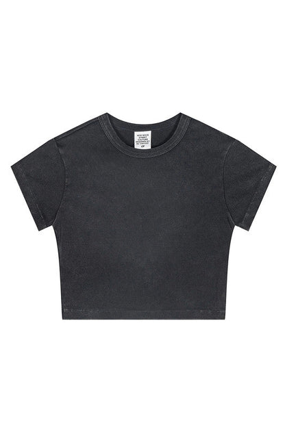 235GSM Pigment Dyed Crop Tee