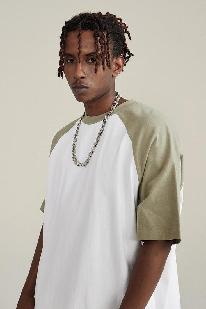 Contrast Sleeve Basic Tee
