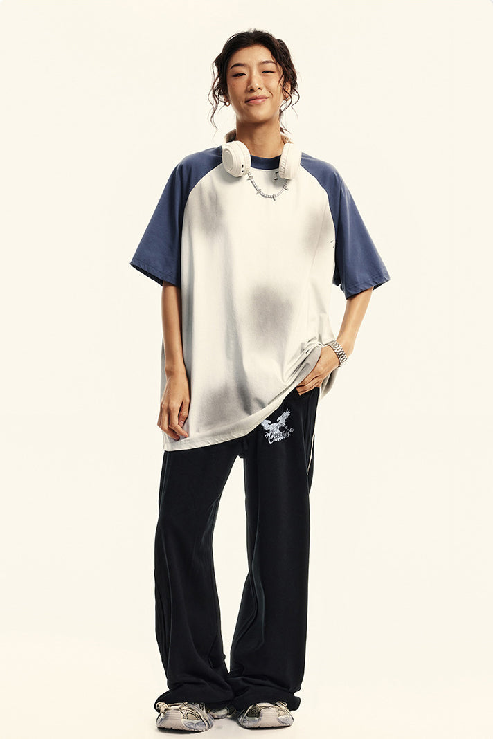 380GSM?Stripe Side Screen Printed Sweatpants