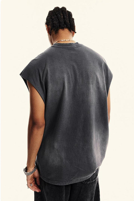 310GSM?Sun Fade Vintage Muscle Tee