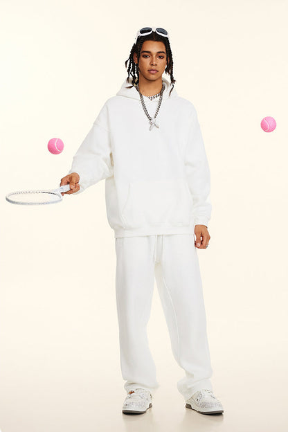345GSM Fleece Solid Oversized Hoodie