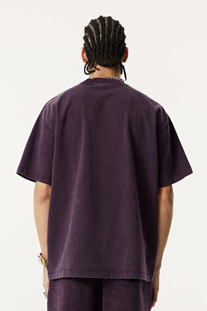 285GSM Pigment Dyed Washed Tee