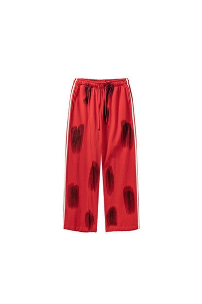 380GSM Brush Dyed Stripe Side Sweatpants