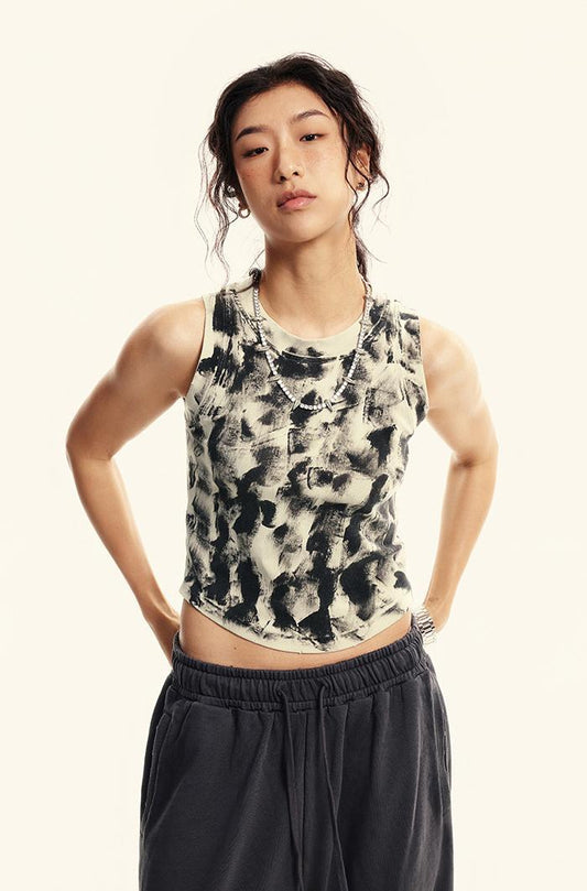 235GSM Brush Dyed Distressed?Vest