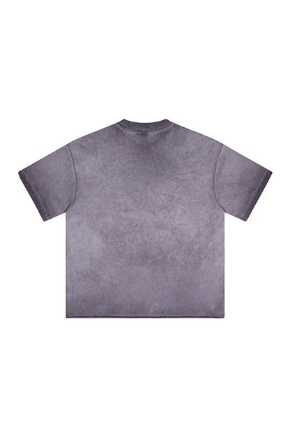 250GSM Distressed Gradient Washed Tee