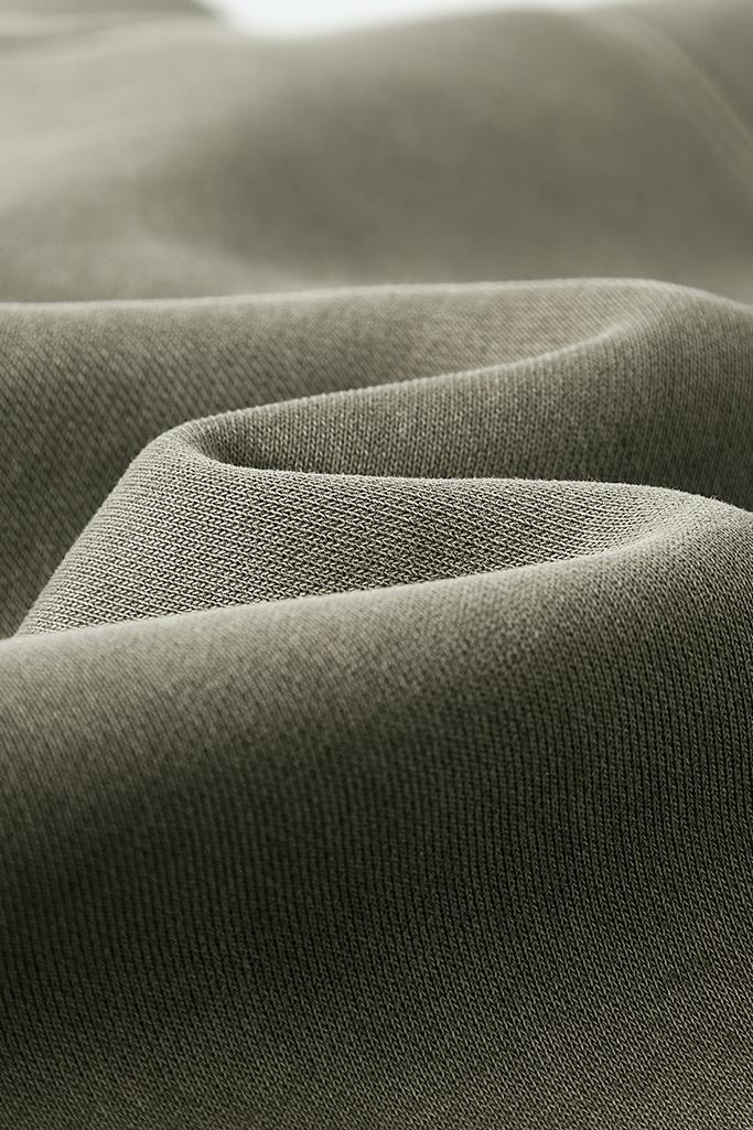 Fleece Pigment Dyed Crop Hoodie