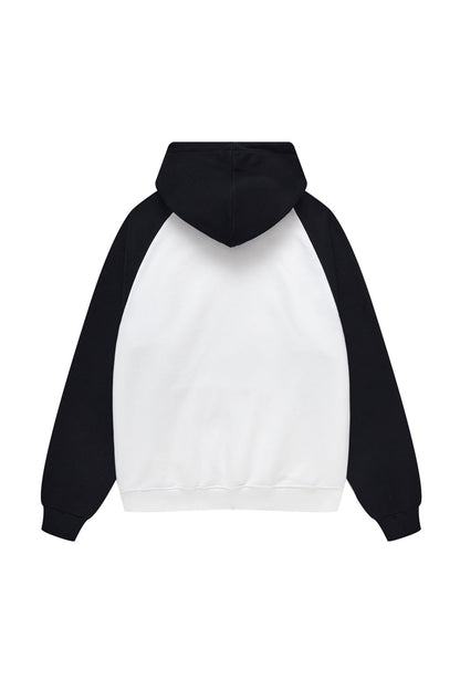 Contrast Sleeve Fleece Hoodie