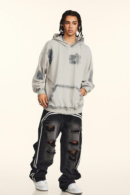 370GSM Dirty Effect Washed Out Hoodie
