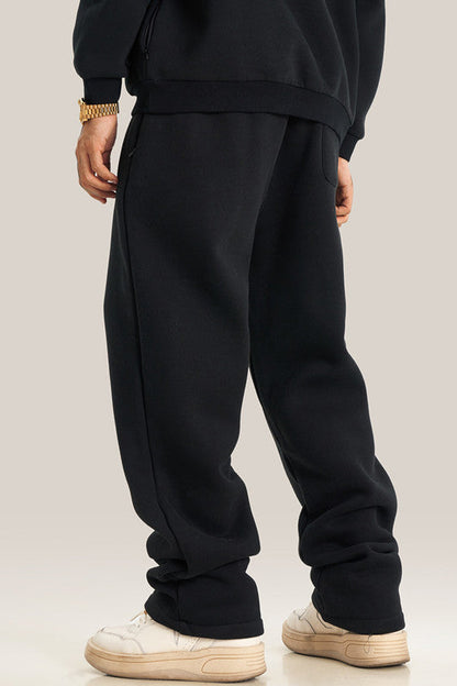 345GSM Relaxed Solid Color Fleece Sweatpants