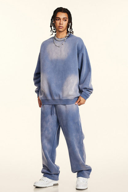 332GSM Spray Washed Fleece Crew