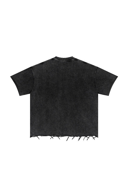 310GSM Pigment Dyed Distressed Tee