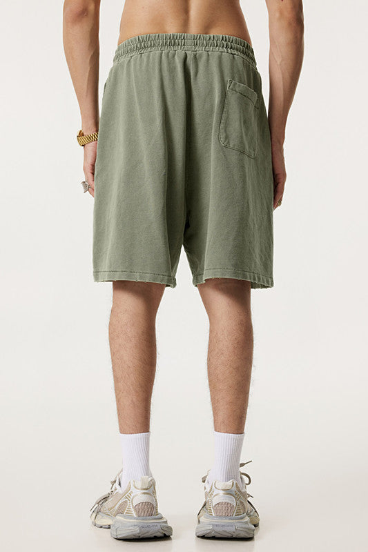 330GSM Pigment Dyed Distressed Short