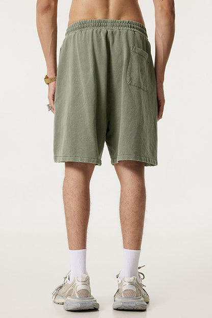 330GSM Pigment Dyed Distressed Short