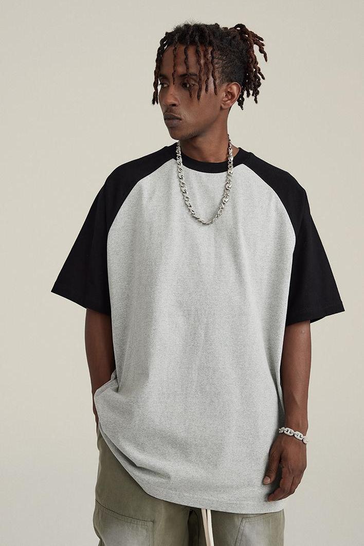 Contrast Sleeve Basic Tee