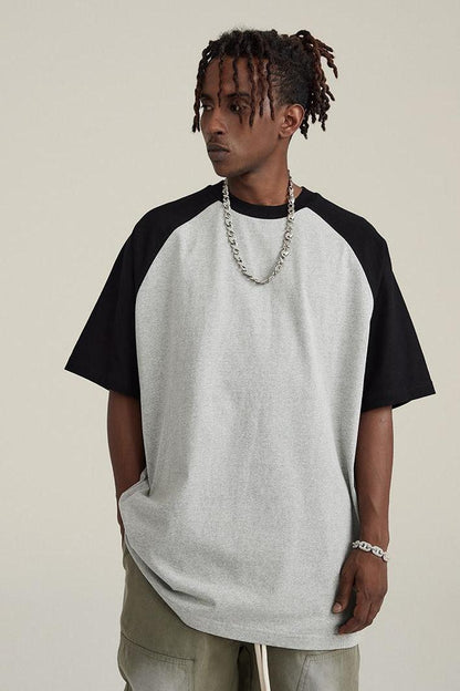 Contrast Sleeve Basic Tee