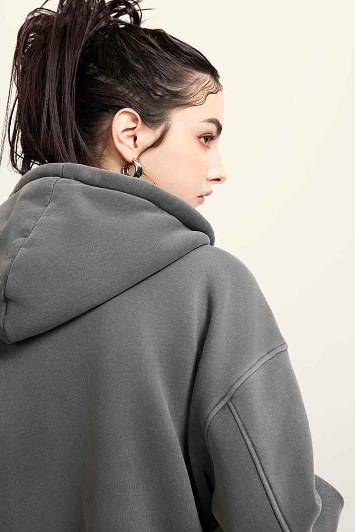 Washed Fleece Zipper Jacket