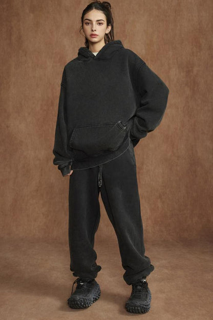 Pigment Dyed Fleece Hoodie