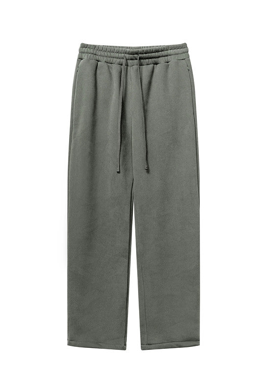 345GSM Relaxed Solid Color Fleece Sweatpants