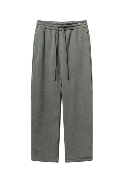 345GSM Relaxed Solid Color Fleece Sweatpants