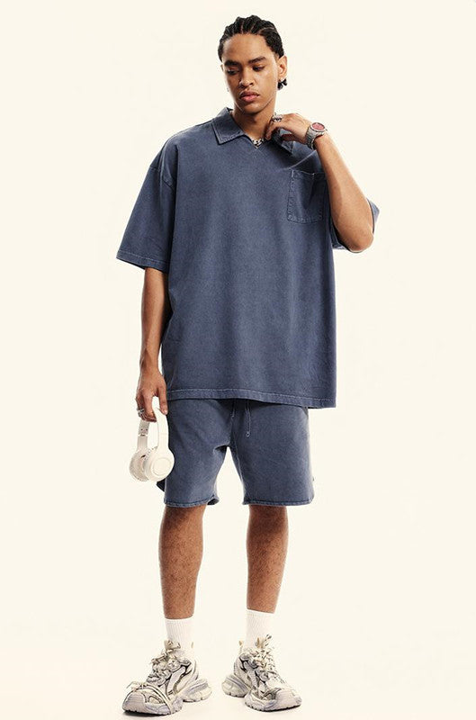 310GSM Washed Polo Tee