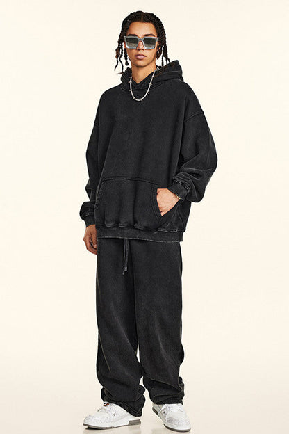 332GSM Pigment Dyed Washed Sweatpants