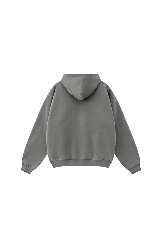 345GSM Fleece Solid Color Zipper Jacket