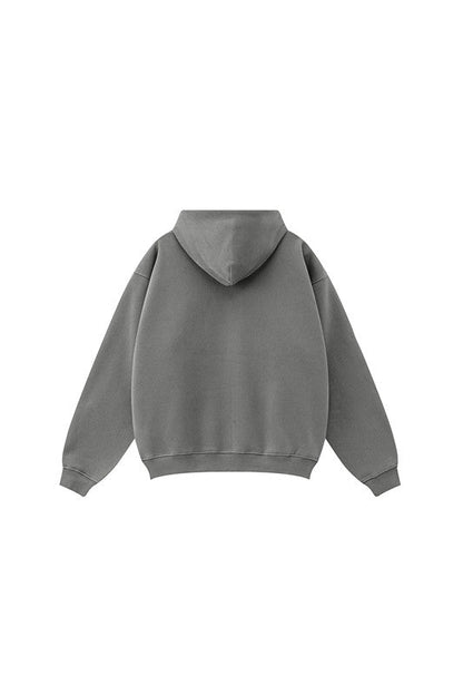 345GSM Fleece Solid Color Zipper Jacket