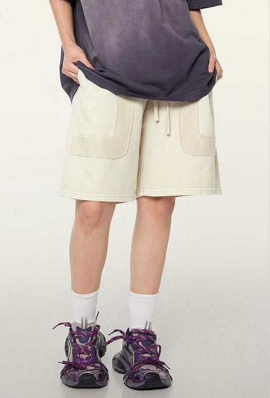 350GSM Washed Patchwork Short